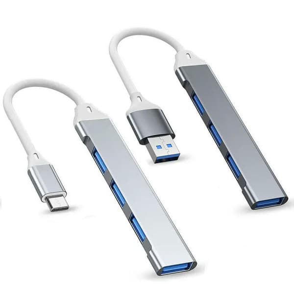 USB C HUB USB 3.0 HUB Type C 4 Port Multi Splitter Adapter OTG Macbook HUB Pro 13 15 Air Mi Pro til HUAWEI Computer Tilbehør Type-C Sliver