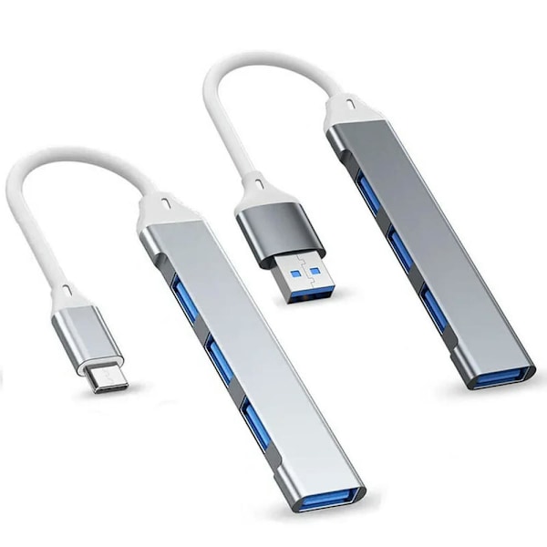 USB C HUB USB 3.0 HUB Type C 4 Portin monitoimijakaja-adapteri OTG Macbook HUB Pro 13 15 Air Mi Pro HUAWEI-tietokoneen lisävarusteisiin Type-C Sliver