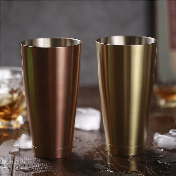 1 stk. Amerikansk stil Boston Shaker Cocktail Shakers Cup Bar Tool, brun