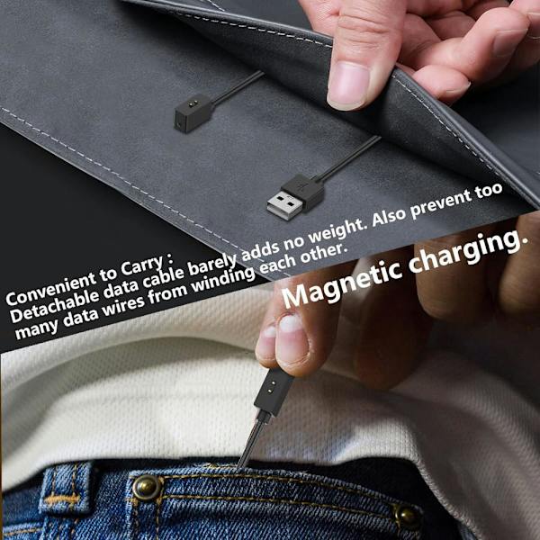 Lader for Xiaomi Mi Band 8 ladekabel [2 stk], erstatning avansert USB ladekabel
