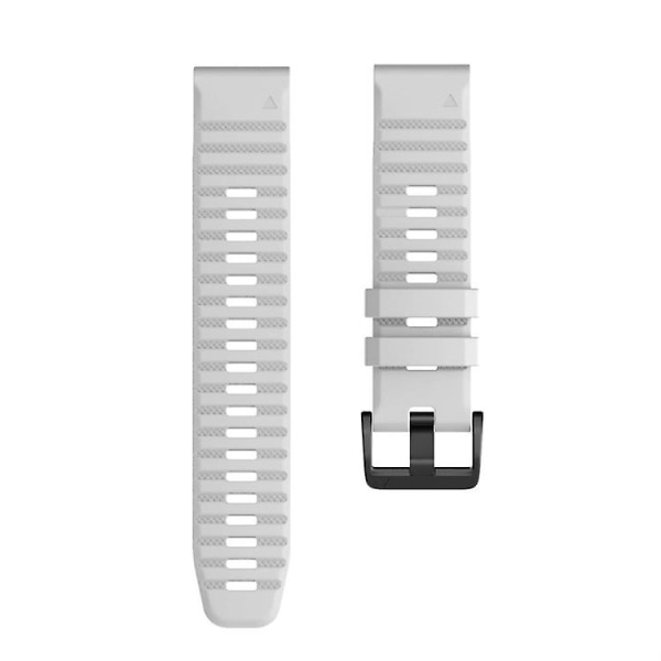 Til Garmin Fenix ​​6x 26mm Silikone Smart Watch Band White