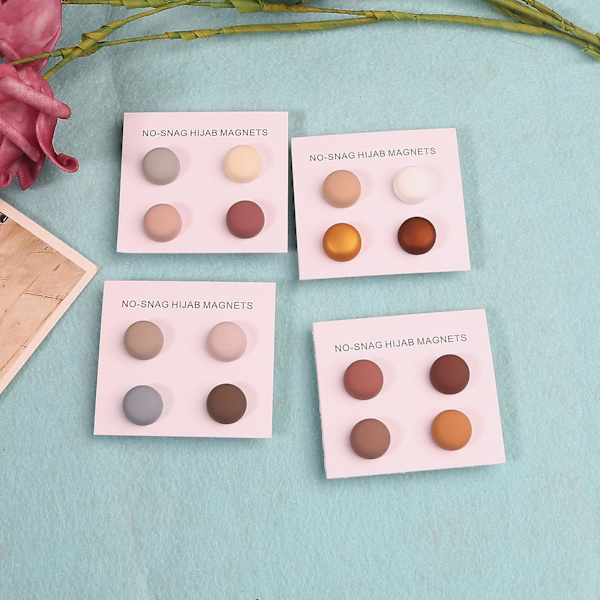 4st glänsande Premium Stark Hijab Magnet Pins Multi-användning Hijab Brosch Smycken B
