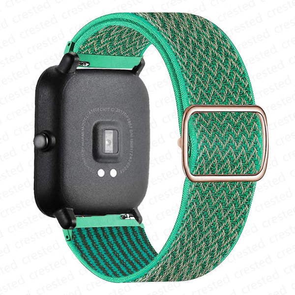 20mm/22mm band för Amazfit Gts 4//2/2e/3/gts2 Mini/gtr 4/3/ pro/gtr2/47mm/stratos Nylon Elastiskt watch Amazfit bipsband Spearmint 20mm