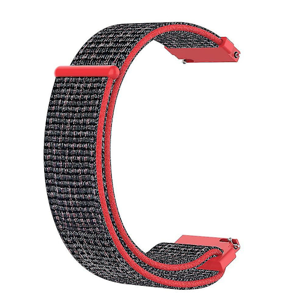 Watch för 18 mm nylon klocka med andningsförmåga för F-ossil Gen 4 Red Black