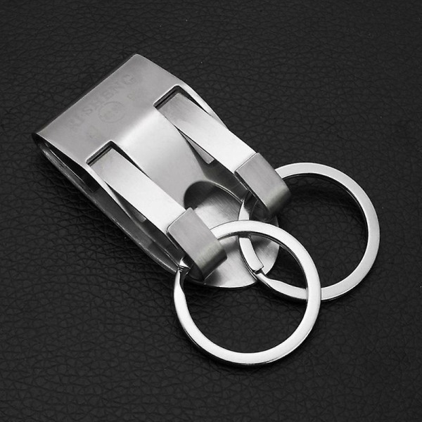 Rustfrit stål Nøglering Sikkerhed Clip On Heavy Duty Bælte Nøgle Clip Bælte Nøglering