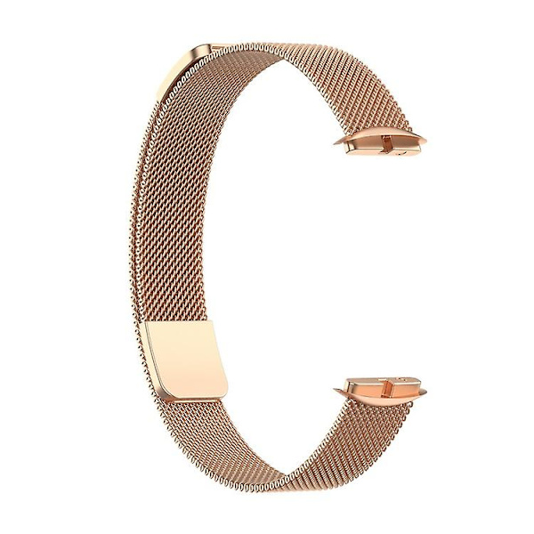 Erstatningsstropp i rustfritt stål Magnetisk Milan Fashion-armbånd for Fitbit Luxe rose gold