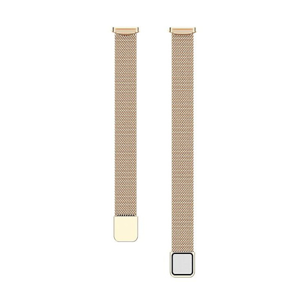 Udskiftningsrem Rustfrit stål Magnetisk Milan Fashion Armbånd til Fitbit Luxe champagne gold