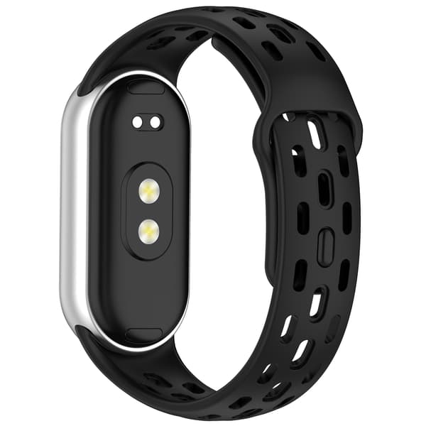 Smartwatch Rem til Xiaomi Band 9/Xiaomi Band 8 Åndbar Silikonerem (Sort)