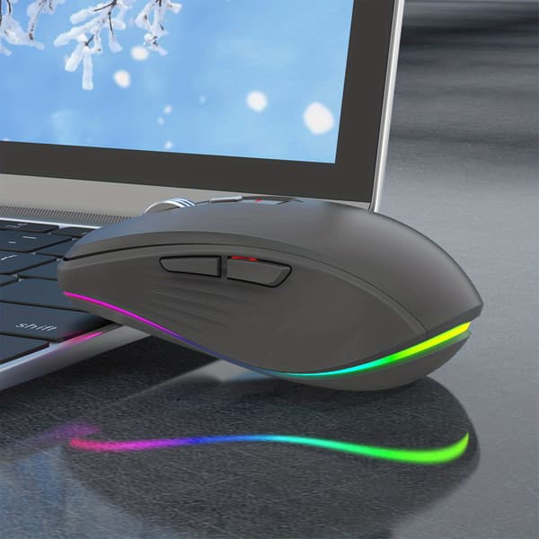 2.4G dual mode Bluetooth 5.1 RGB langaton hiiri 2400dpi musta