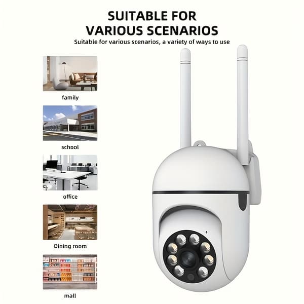 Trådløst kamera 1080P Full HD nattsyn sikkerhetskamera trådløs WiFi