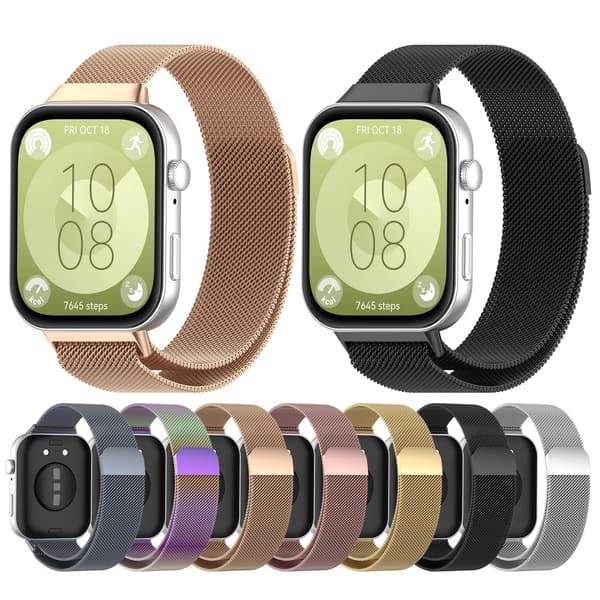 Rem til Huawei Watch Fit 4/fit 4 Pro/fit 3 Milanese urrem (sort)