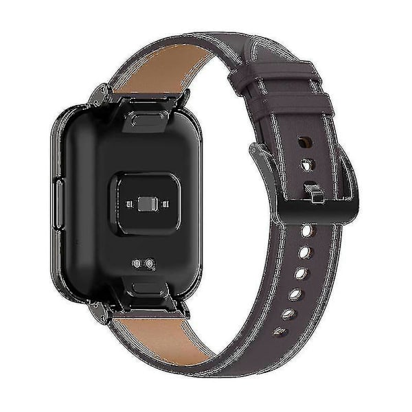 For Xiaomi Redmi Watch 2 Lite udskiftning ægte læderrem justerbar ur Dark purple Style A