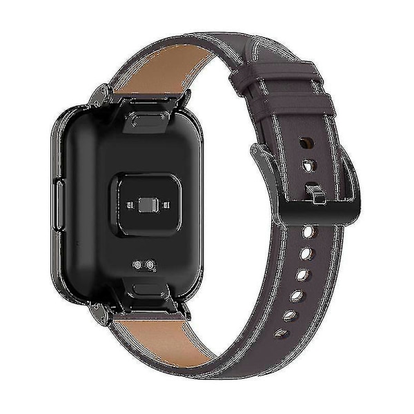 For Xiaomi Redmi Watch 2 Lite - Utbyttbar rem i äkta läder - Justerbart klockarmband Dark purple Style A