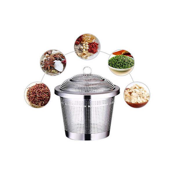 Rustfrit stål Infuser Si Mesh Te Filter Ske Locking Spice Ball