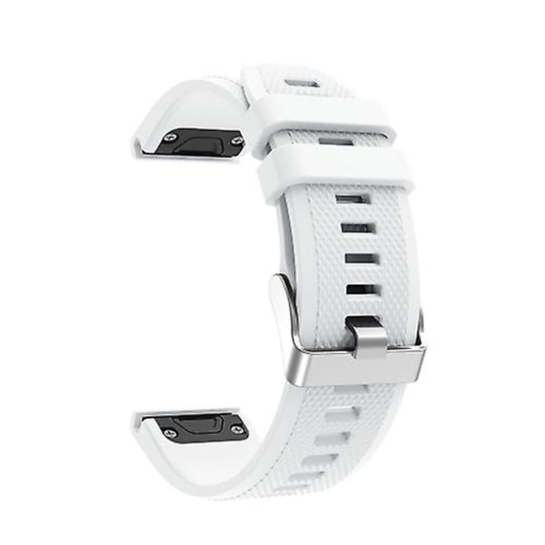 Til Garmin Fenix ​​5 Silikone urrem White