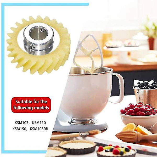 Mixer Snäckdrev för Kitchenaid Stativ & 2 par motorborstar