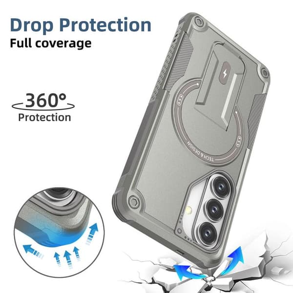 Fodral till Samsung Galaxy S26 Plus, Magnetiskt skyddsfodral med stativ (blå)