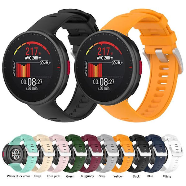 Polar Vantage V2 silikoninen yksivärinen urheiluhihna Blue