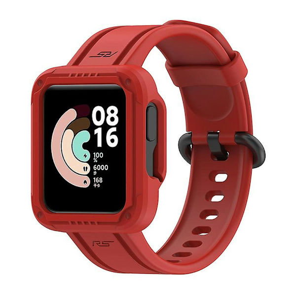 Xiaomi Redmi Watchmi Watch 2/Mi Watch Lite/Mi Watch Lite 2 rannekoru rannekkeella kellokotelo Red