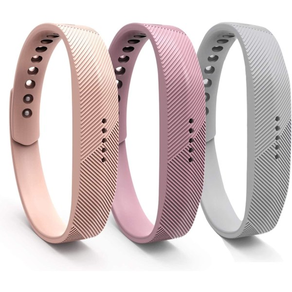 Erstatningssportbånd for Fitbit Flex 2 (3-pakning)