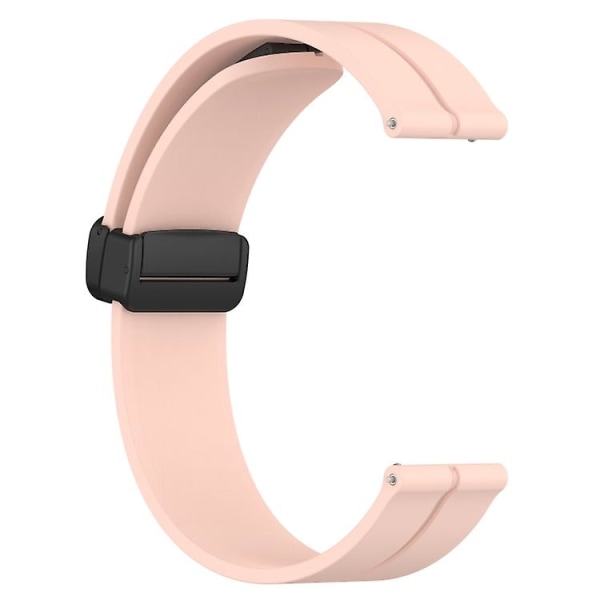 För Garmin Vivomove Sport 20mm Enfärgad Magnetlås Silikon Armbandsrem MVM Pink