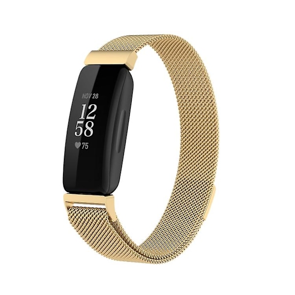 För Fitbit Inspire 2 Milanese Watch Band Gold