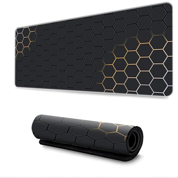 Honeycomb-gitter skridsikker musemåtte til gamingkontor G939/30X90X0.3cm