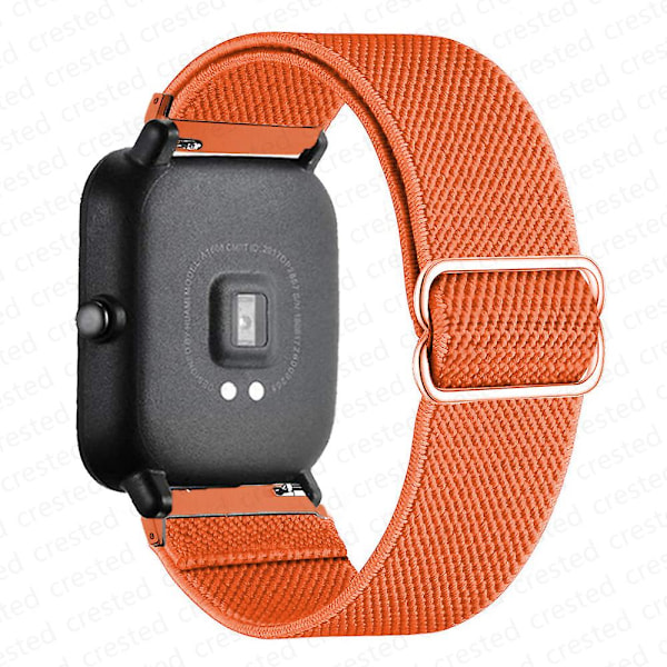 20mm/22mm band för Amazfit Gts 4//2/2e/3/gts2 Mini/gtr 4/3/ pro/gtr2/47mm/stratos Nylon Elastiskt watch Amazfit bipsband Orange 22mm