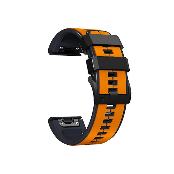 Garmin Tactix 7 22 mm:n silikoninen urheiluranneke, kaksiväri, oranssi-musta