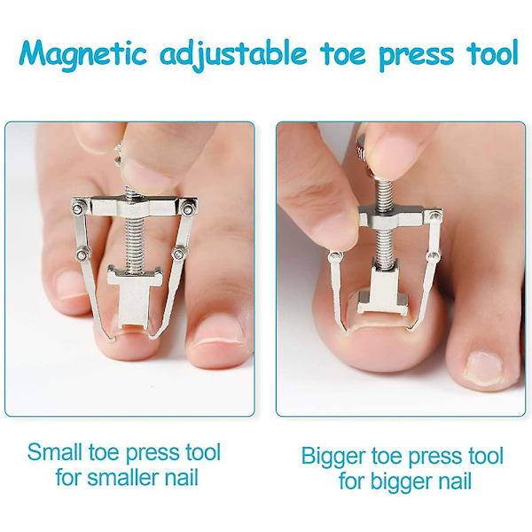 Ingrodd tånagel Corrector Lifter Tool Pedikyr Tånagel Fot Nagelvård Silver