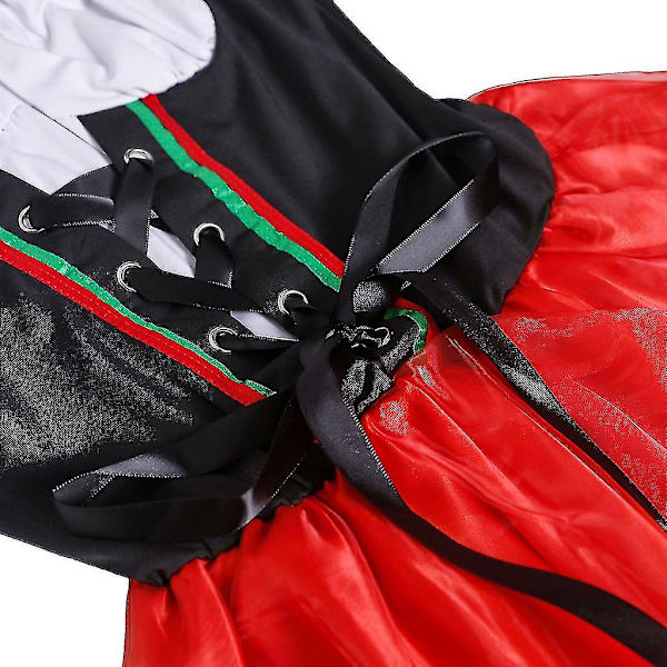Oktoberfest-kostyme for damer, tysk karneval, ølserver, servitør, cosplay, parade, taverna, festdrakt, uniform M