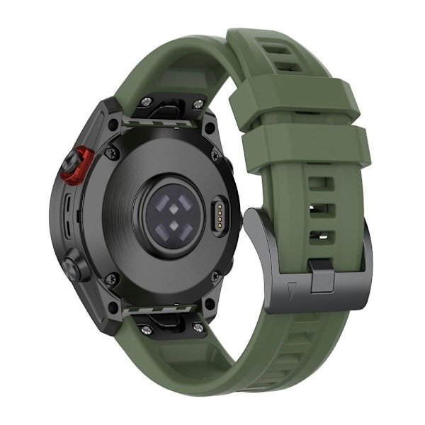 26mm Snabbkoppling Silikonarmband för Garmin Fenix 7 u Army Green