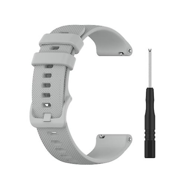 Til Garmin Forerunner 745 Small Grid Quick Release Urrem med skruetrækker Gray