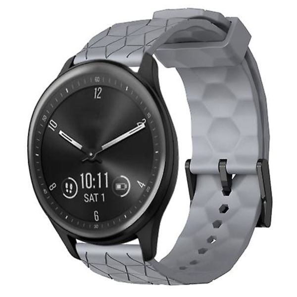 Garmin Vivomove Sport 20 mm jalkapallokuvioidulle yksiväriselle watch Grey