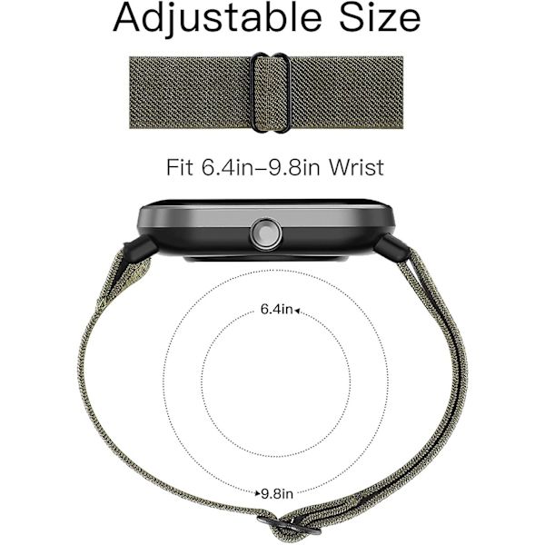 20 mm/22 mm bånd til Amazfit Gts 4//2/2e/3/gts2 Mini/gtr 4/3/pro/gtr2/47 mm/stratos Nylon elastisk urarmbånd Amazfit bipstrop Bohemia color 22mm