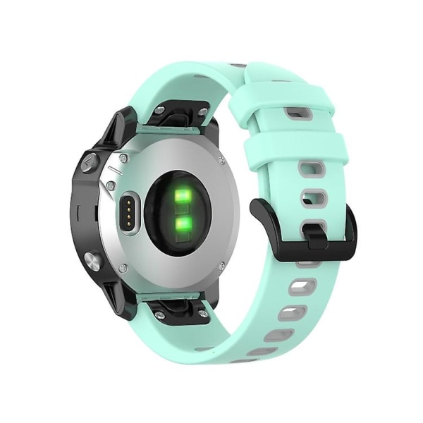 För Garmin Fenix ​​6s Tvåfärgs watch Teal Grey