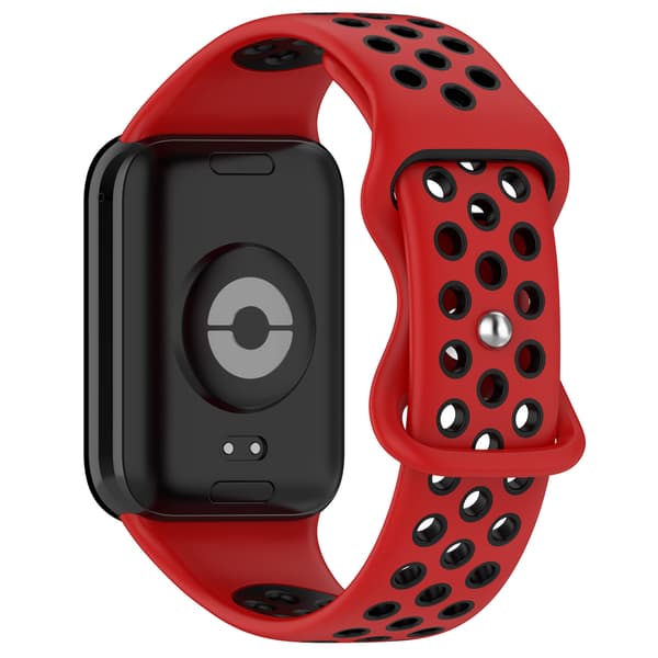 Rem til Xiaomi Smart Band 8 Pro To-tonet Silikonerem (Rød Sort)