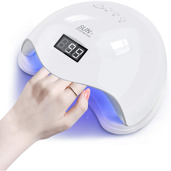 UV LED Nagellampa 48W Sun5 Nagelkonst Torkare Gellack Härdning Vit SIURN