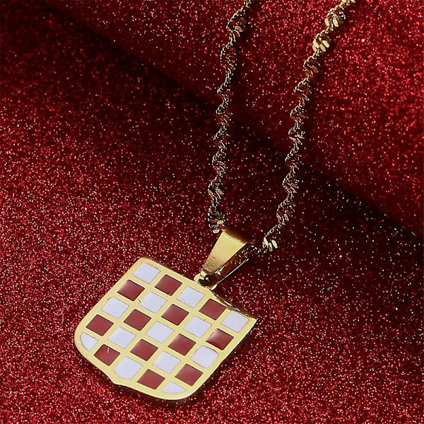 Kroatian lipun riipus kaulakoru naisille Kroatialainen koru Pure Gold Color