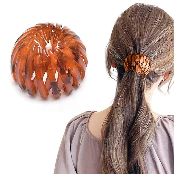 Kvinnors kristallhårklämma klämmor hårklämma hårstyling Orange