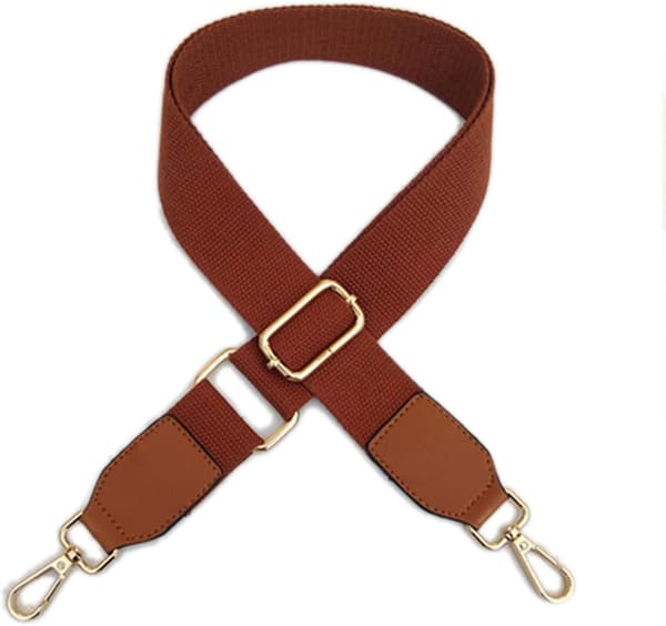 Bred taske rem Justerbar lærred brown