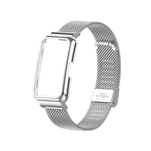 Pack 360 Flexibel Stålnätsarmbandsskydd för Huawei Strap 8 Silver