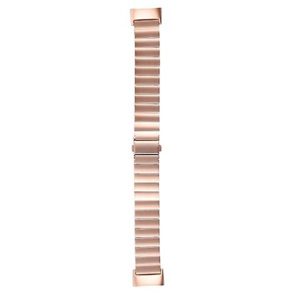 För Fitbit Charge 5 watch i stål med en pärla Rose Gold