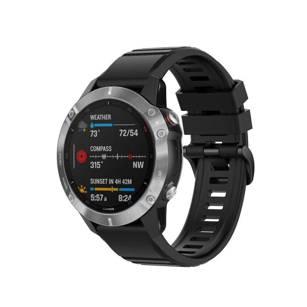 Silikon Hurtigutløser Rem For Garmin Fenix 7 / Epix Black