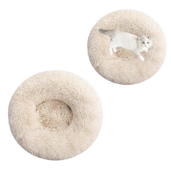 Lugnande hundsäng Donut kattsäng Anti-ångest hundsäng 60cm A