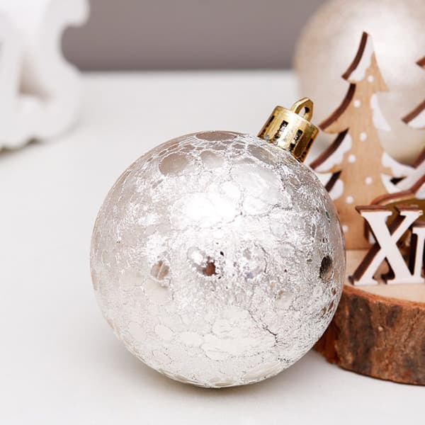 Brudsikre julekugler i plastik, 6 cm (guld - 30 stk.)