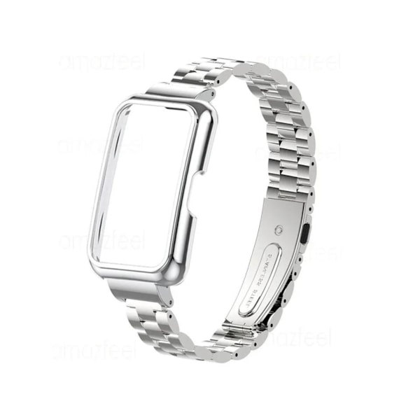 Pack 360 rostfritt stål armbandsskydd för Huawei Strap 9 Silver