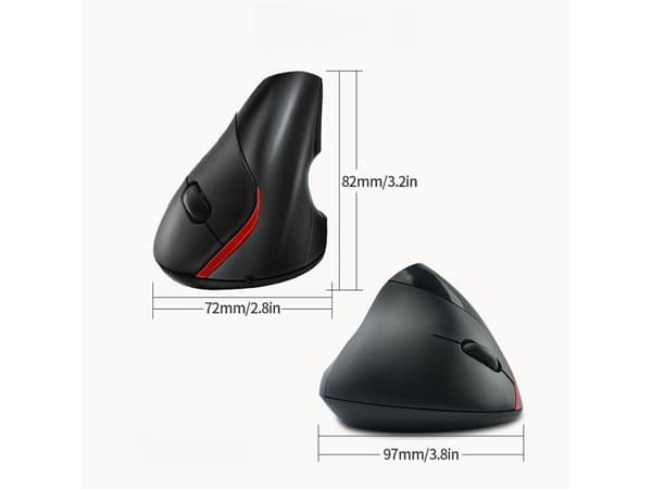 Trådlös Ergonomisk Vertikal Mus Grå