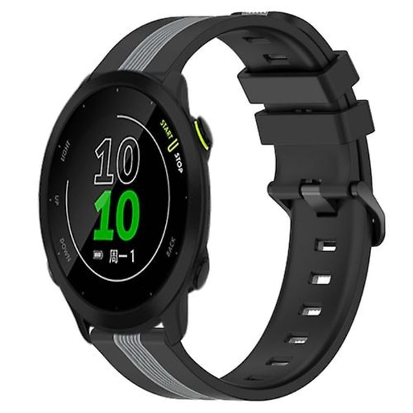 Garmin Forerunner 158 20 mm pystysuuntaiselle kaksiväriselle watch Black-Grey