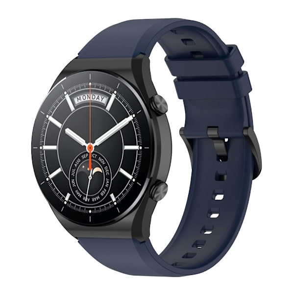 22mm Silikonihihna Xiaomi Watch S1 -kellolle Midnight Blue